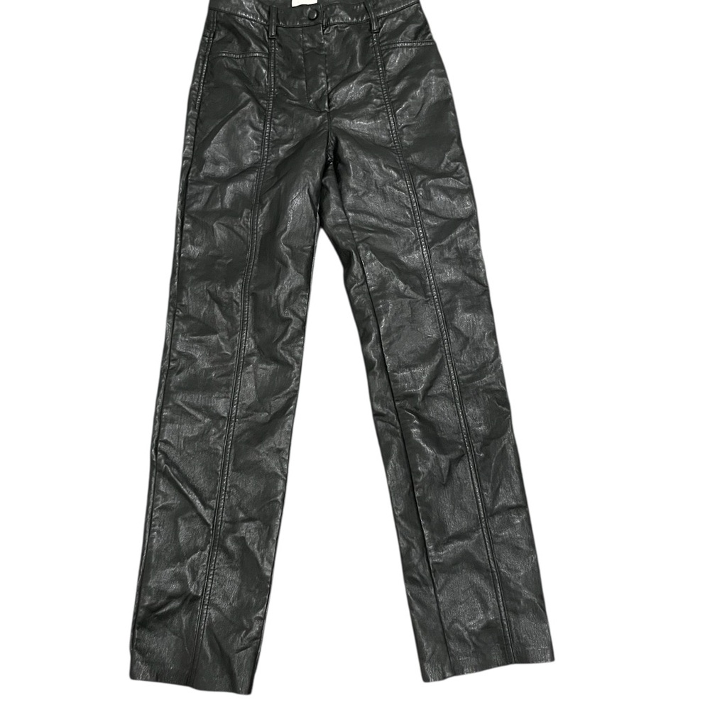 Wilfred Black Leather Look Pants
